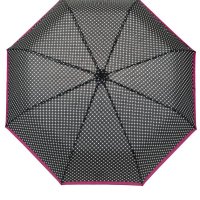 Автоматичен сгъваем чадър за дъжд Черен бордо с бели кръстове 29 см, снимка 1 - Други - 42875672