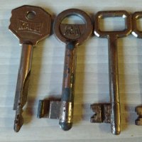 Стари ключове № 2, 8 броя, снимка 3 - Антикварни и старинни предмети - 34305276