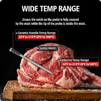 BFOUR Безжичен термометър за месо с 2 сонди за месо, Интелигентен безжичен Bluetooth, снимка 3 - Друга електроника - 44560771