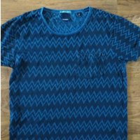 Scotch & Soda Navy Zig Zag Stripe T-shirt - страхотна мъжка тениска, снимка 4 - Тениски - 29658298