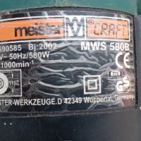 Ъглошлайф НОМЕР 70. Maister Craft MWS580B. 580W. 11000обор/мин. Ф115мм. Внос от Германия. Работещ., снимка 10 - Други инструменти - 38179545