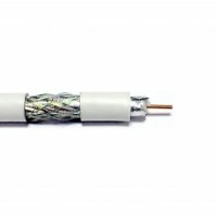 Коаксиален кабел RG6/64, CCS + Al, бял - Coaxial cable, снимка 2 - Приемници и антени - 39798885