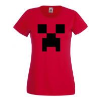 Дамска тениска Creeper Face 1 майнкрафт Minecraft,Игра,Забавление,подарък,Изненада,Рожден Ден., снимка 6 - Тениски - 36520486