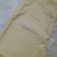 Млечножълт панталон 7/8 дължина - ХЛ размер , снимка 1 - Панталони - 37121010