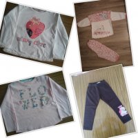 Весели дрехи за момиче, размер 12-18 месеца - блузи, клин, снимка 1 - Комплекти за бебе - 19032089