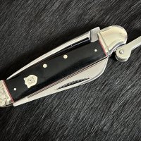 Висококачествен джобен сгъваем морски нож Black Micarta Marlin Spike. RR2386, снимка 3 - Ножове - 42876229
