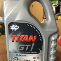 Fuchs Titan GT1 SAE 5w40 XTL Синтетично масло 4 Литра, снимка 1 - Аксесоари и консумативи - 31197395