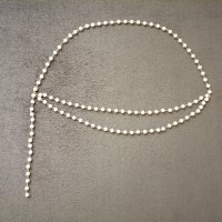 Стилен дамски колан с бели перли и верижка в златист цвят, снимка 8 - Колани - 42790882