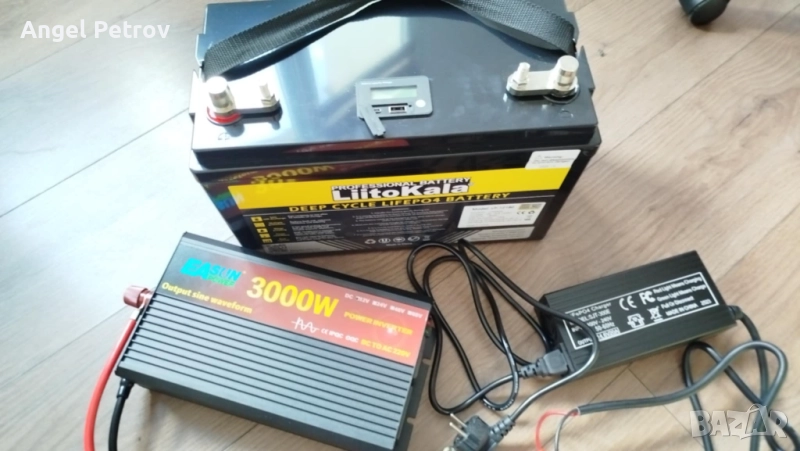 Lifepo4 батерия 180ah, инвертор чиста синусоида 3000w + зарядно 20А, снимка 1