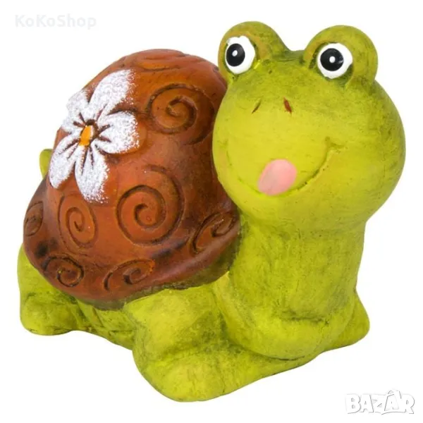 Градинска фигура "Костенурка"-11x6x7.5 см./декоративна градинска фигура/градинска керамична декораци, снимка 1