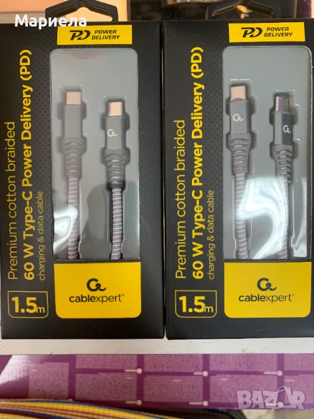 Gembird / Кабел за зареждане C-C / 60W / 1.5 м., снимка 1