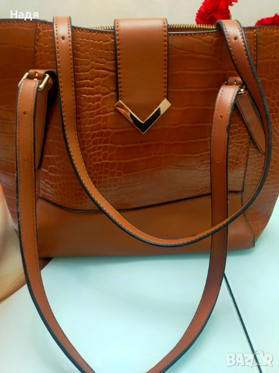 Дамска кожена чанта , снимка 1