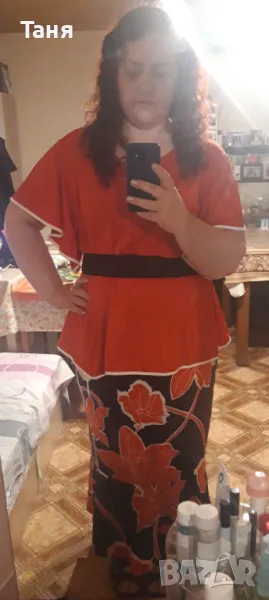 Продавам пола и блуза - комплект-размер 4 XL, снимка 1