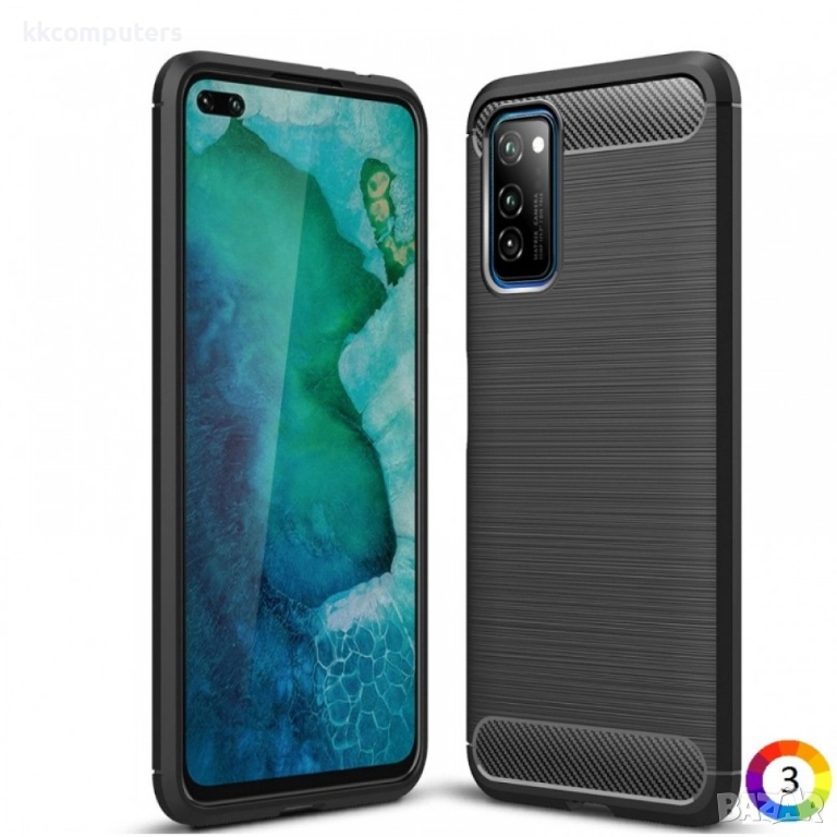 Huawei Honor View 30/View 30 Pro/V30/V30 Pro Удароустойчив Carbon Fiber Калъф и Протектор, снимка 1