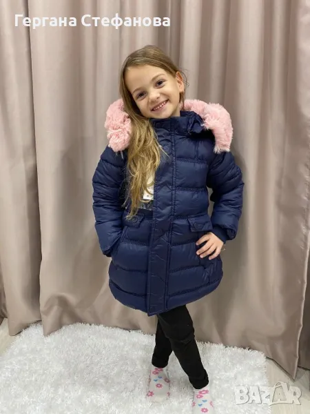 Дебело зимно яке ,налично в три цвята! Тъмно синьо-1г.2г.3г.4г.5г. Бяло-1г.2г.3г.4г.5г. , снимка 1