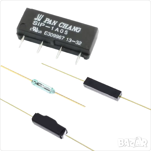 мини Реле SIP-1A05 , GPS-11A , GPS-14B,MKA 10110,RID 3PIN NO+NC ,Рид ампула / рид контакт, снимка 1