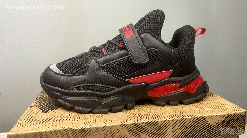 Черни детски маратонки за момчета., снимка 1