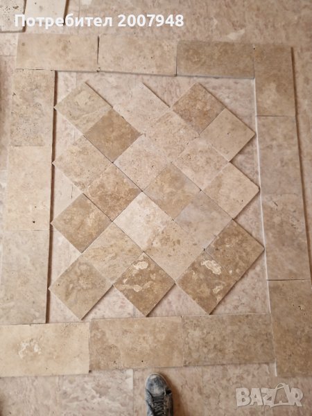 =Травертин кафяв 1.2/40.6/20.3 и 1.2/20.3/20.3  - 41 лв.м2 с ддс , снимка 1