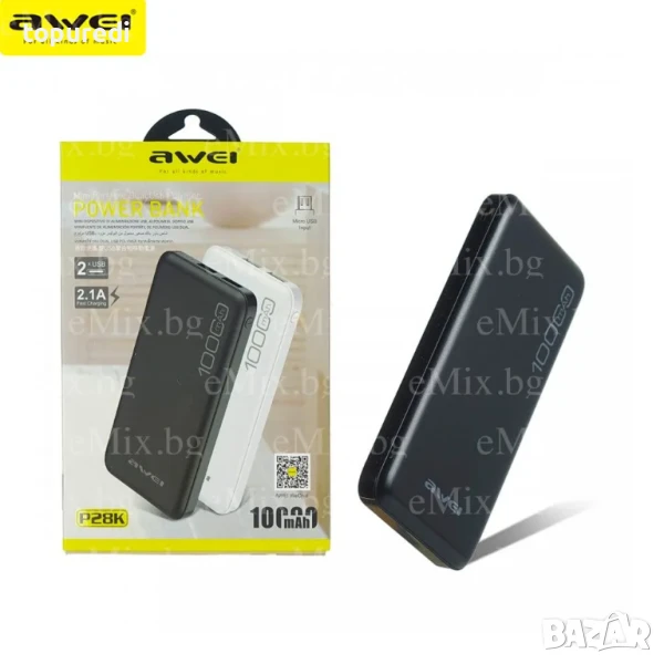 Външна Батерия Power Bank AWEI 10000mAh, снимка 1