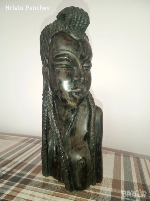 оригинална абаносива статуетка от абанос, произход Камерун, снимка 1