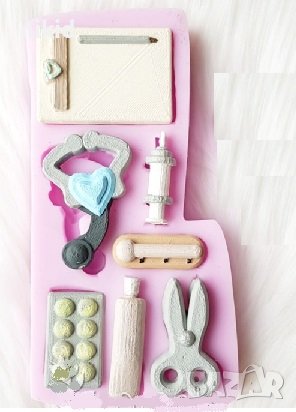 Грамаден медицина лекарски лекарства слушалки силиконов молд форма фондан гипс декор, снимка 1