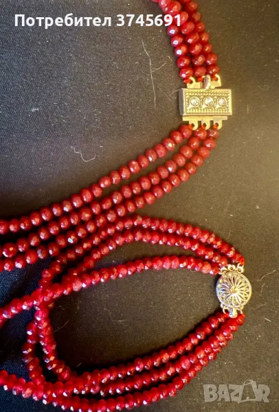  Огърлица и гривна от естествен рубин, снимка 1