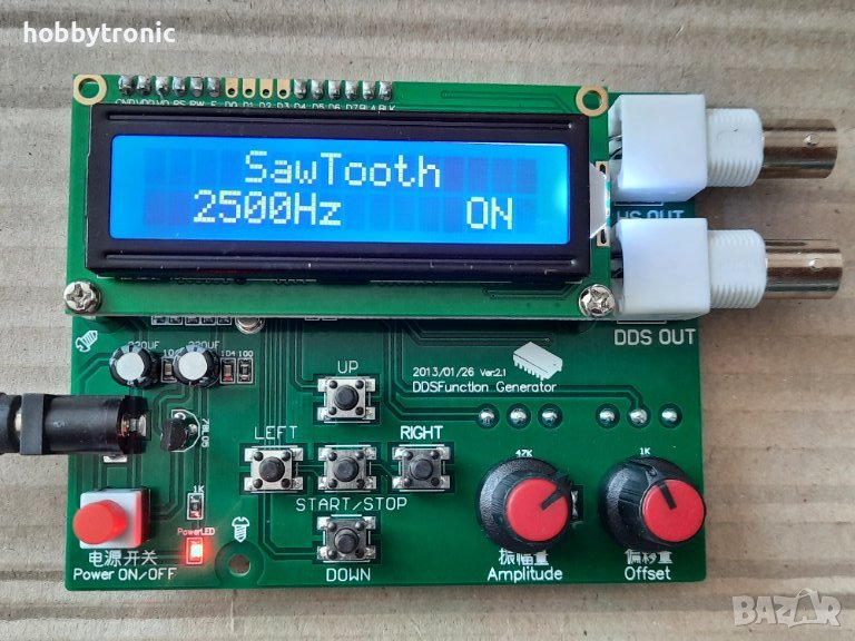 DDS генератор на сигнал 1Hz-65535Hz синусоидален, триъгълен, правоъгълен, ECG, Random , снимка 1