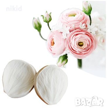 Анемоне Съсънки божур а] листо силиконов молд вейнър вайнър 2 части украса декор фондан, снимка 1