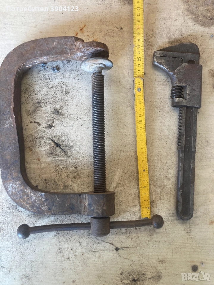 Масивна G-образна стяга ключ Facom, снимка 1