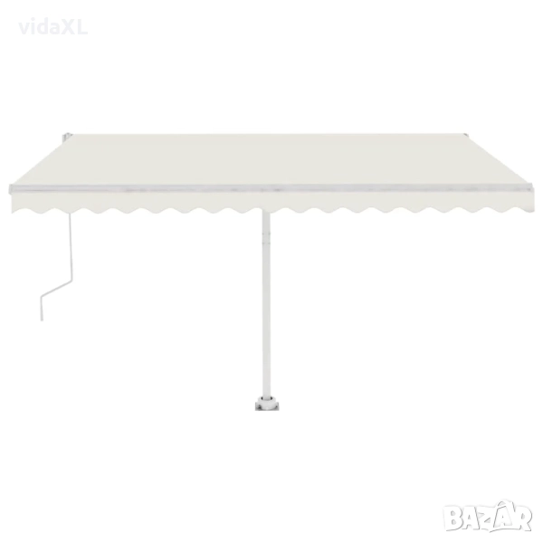 vidaXL Свободностояща автоматична тента, 400x350 см, кремава(SKU:3069627), снимка 1