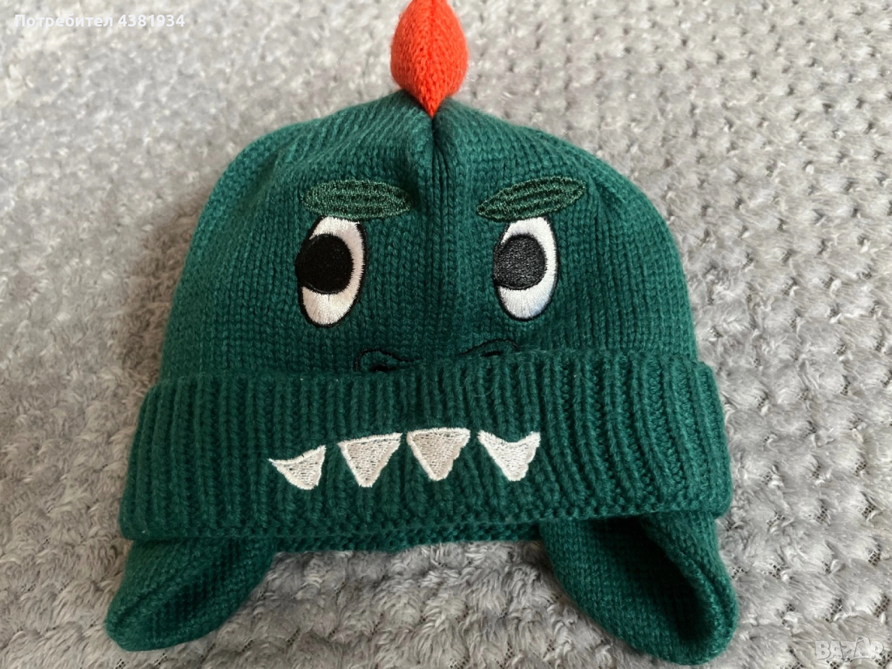 Зимна бебешка шапка, 0-6м, снимка 1