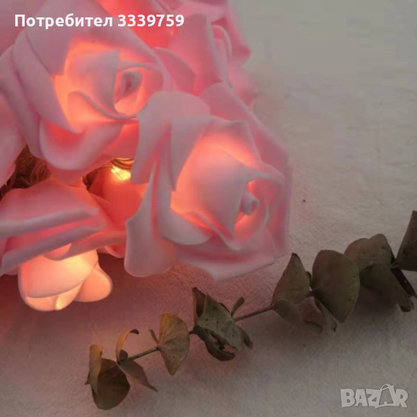 Декоративни интериорни LED лампички рози, снимка 1