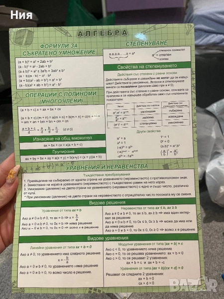 Помагалник по математика- Алгебра- Арт Етърнал/ Art Eternal, снимка 1