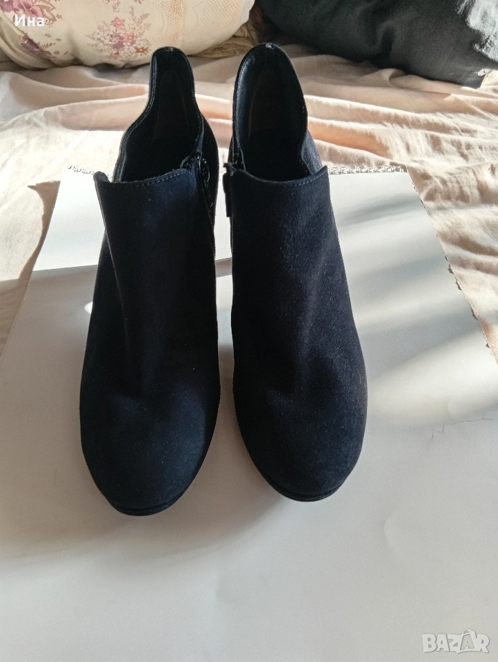 Черни дамски боти Paul green н.40 естествена кожа , снимка 1