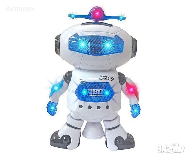 Интерактивна детска играчка Танцуващ робот с цветни светлини и звуци, снимка 1