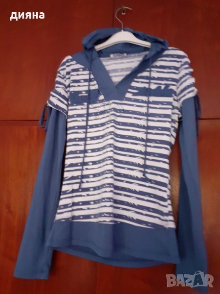 Нова памучна блуза с качулка , снимка 1