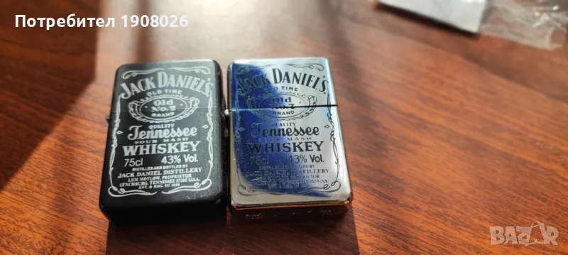 Чифт запалки тип Zippo Jack Daniels, снимка 1