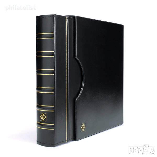 Leuchtturm Grande- албум с касета с 10 листа за картончета черен, снимка 1