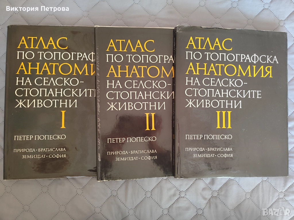 Атлас по топографска анатомия на селскостопанските животни Том 1, 2 и 3, снимка 1
