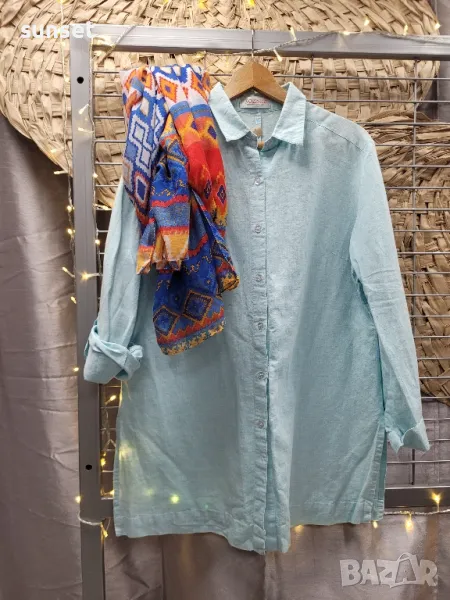 тюркоазеносиня ЛЕНЕНА риза- XL, снимка 1