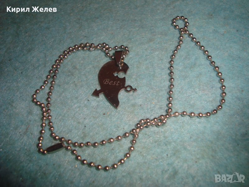 АРТ МЕДАЛЬОН КОЛИЕ НЕРЪЖДАЕМА СТОМАНА с ТЪНКА НЕЖНА ВЕРИЖКА 25173, снимка 1