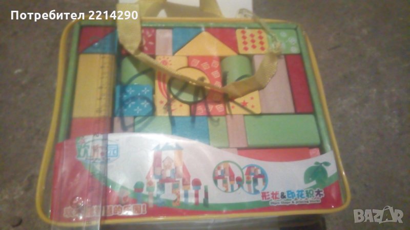 Детска играчка дървен замък конструктор , снимка 1