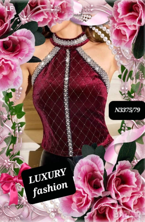 Дамски блузи и топове с кристали и блясък, снимка 1