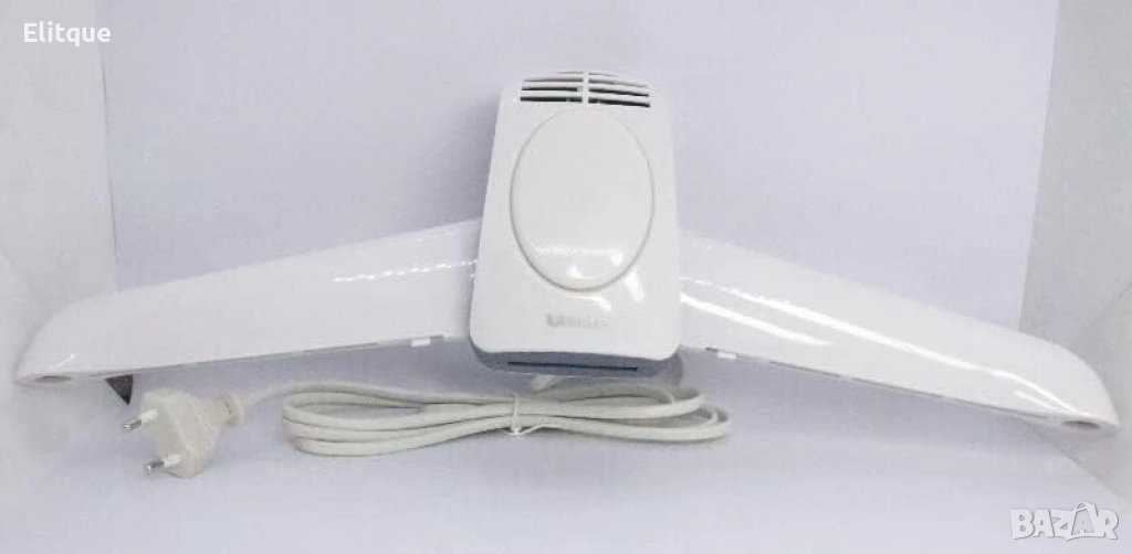 Закачалка с функция за изсушаване, За дрехи и обувки, С горещ въздух, Бял, снимка 1