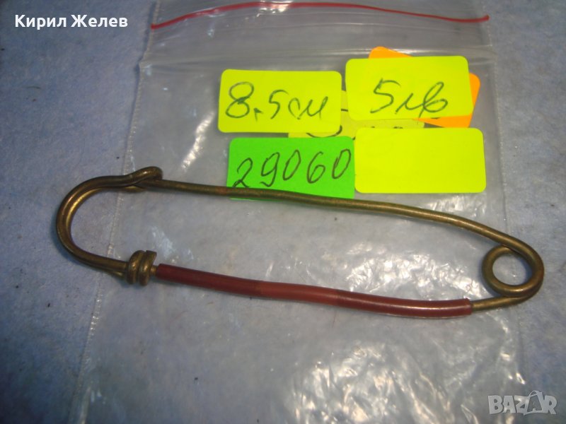 СТАРА БРОНЗОВА РЕТРО ФИБУЛА АРТ ИГЛА ВИНТИДЖ УКРАШЕНИЕ 29060, снимка 1