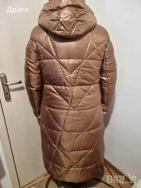 Дълго дамско, модерно зимно палто, снимка 1