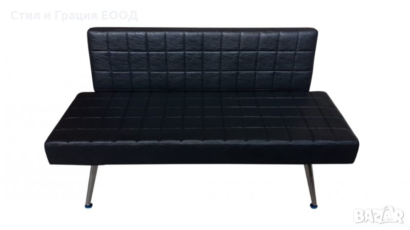 Диван за приемна с облегалка - 3 места - бял/черен/червен, снимка 1