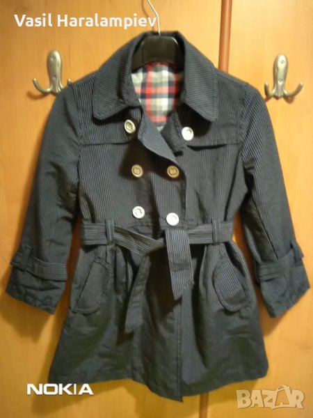 Продавам много запазен и качествен шлифер за момиче размер 116 см, снимка 1