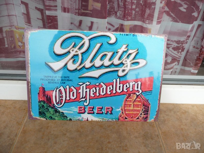Метална табела бира Blatz beer реклама декор бар наздраве, снимка 1