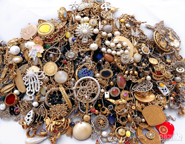 Бижута на килограм – винтидж, модерни и смесени (втора употреба), снимка 1